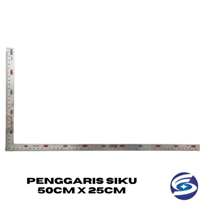 

Penggaris Siku Stainless Steel 50Cm X 25Cm / Penggaris Siku 500Mm