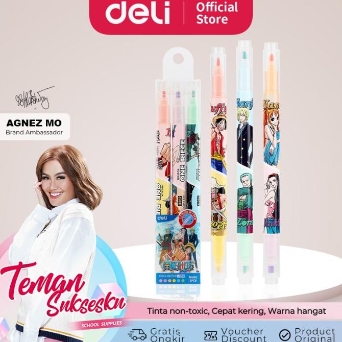 

Deli School Highlighter / Penanda Double Tip 6C Edisi One Piece Cu352