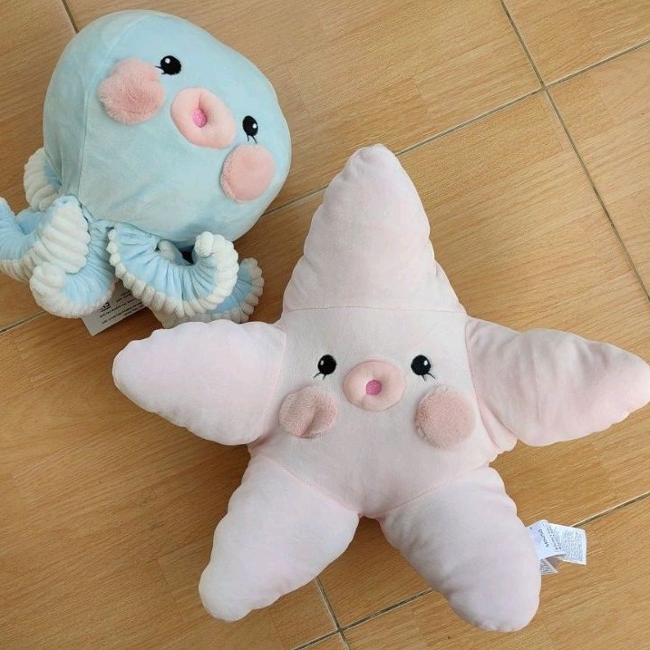 MINISO OCEAN SERIES PLUSH TOY STARFISH OCTOPUS WALRUS BONEKA GURITA BINTANG LAUT ANJING LAUT