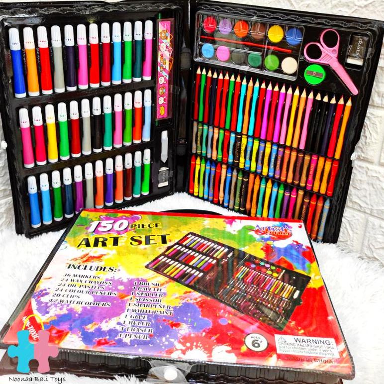 

Art Set Perlengkapan Mewarnai Melukis Pensil Warna Crayon Anak