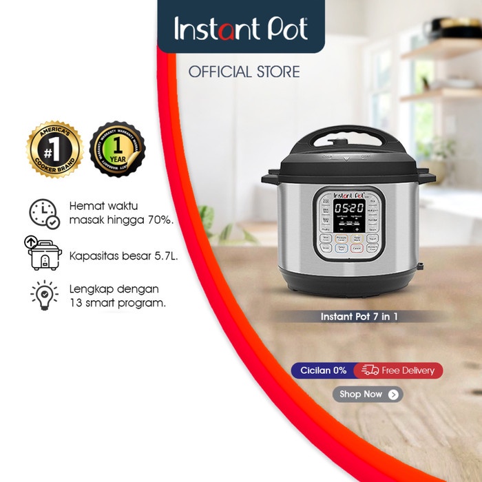 Bestseller Instant Pot Duo 7-In-1 Smart Multi Cooker Alat Masak Serbaguna