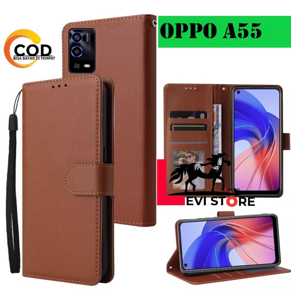 Diskon Flip Cover Oppo A55 Leather Case Flip Oppo A55 Jl23