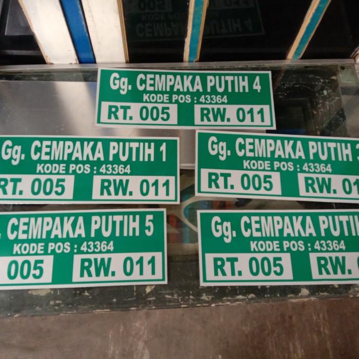 Plang Nama Jalan Plat Aluminium Lapisan Sticker Reflective