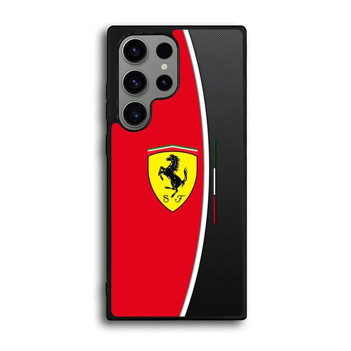 Hardcase Casing Case Samsung Galaxy S23 S22 S21 Plus Ultra FE Ferrari Logo AB1948