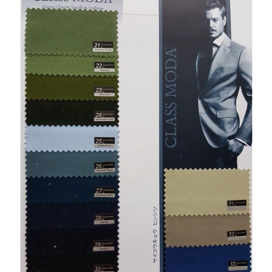 [KODE PRODUK VC7PI6254] Kain Bellini Class Moda Bahan Seragam Jas Pria High Twist Semi Wool Meteran