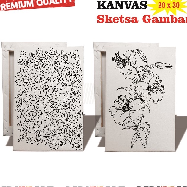 

[KODE PRODUK IVDQA4338] Kanvas Lukis Sketsa Gambar 20x30 cm