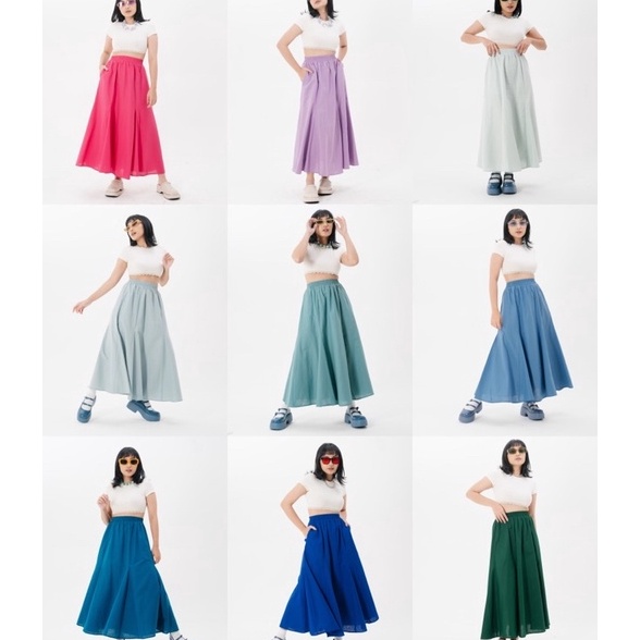 CYGT6843㊭ Robin Skirt ByNeeth (18 warna) ㊫