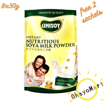 

✓ UNISOY instant soya milk powder / unisoy soya milk less sugar 8x30grm