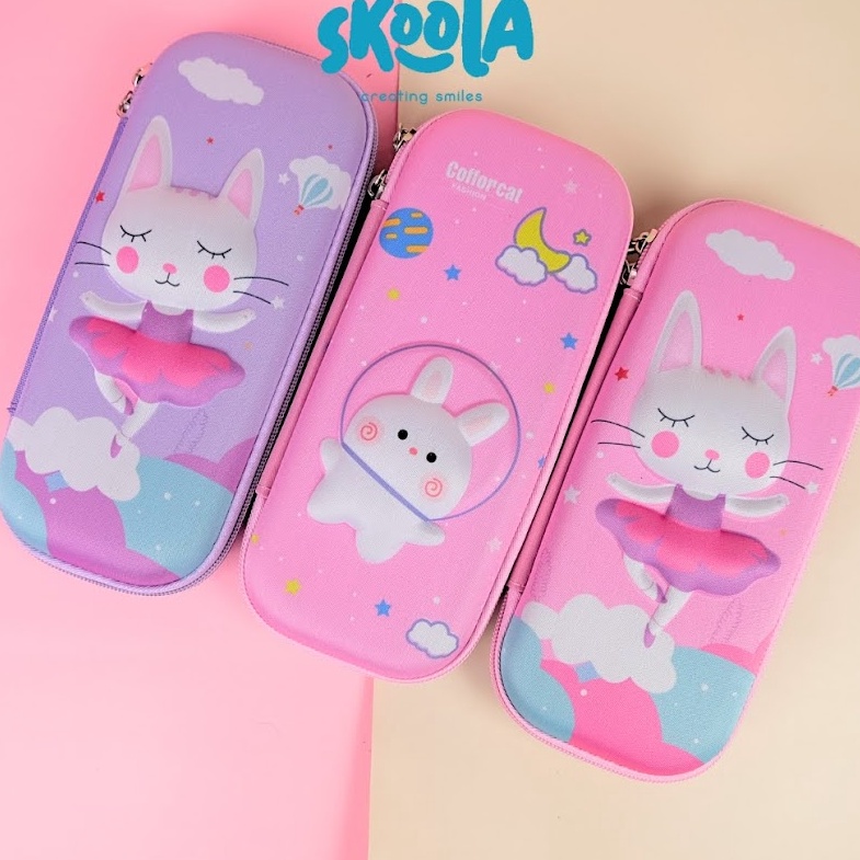 

[KODE PRODUK RDTVJ6039] Skoola Tempat Pensil Anak Perempuan Hardtop 3D Lucu Unicorn Rabbit Cat - Tepen