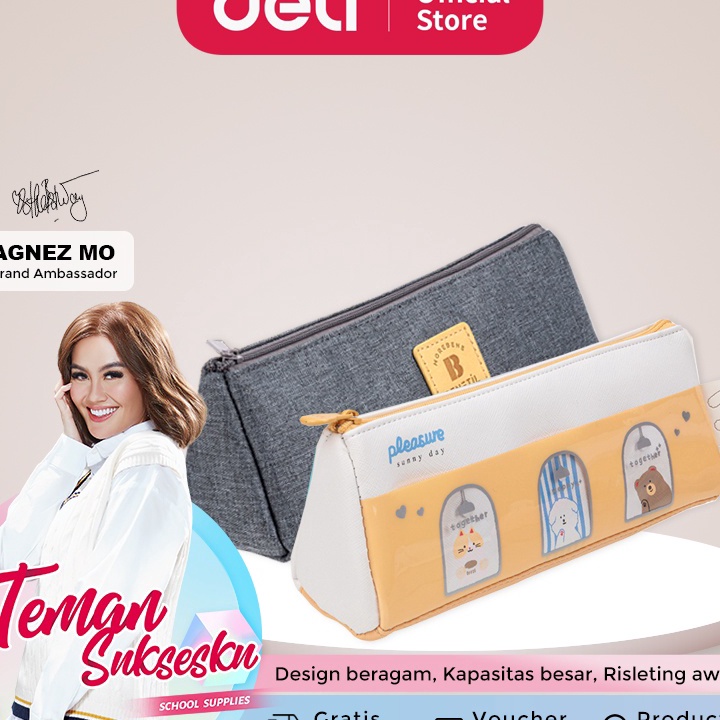 

[KODE PRODUK AMARW6446] Deli Pencil Pouch / Tempat Pensil Penyimpanan Besar