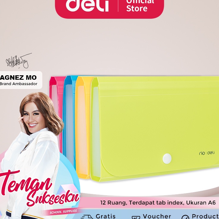 

[KODE PRODUK GVLLS7646] Deli Expanding File A6 12 Pembagi dengan tab index untuk pengaturan yang lebih mudah E5561