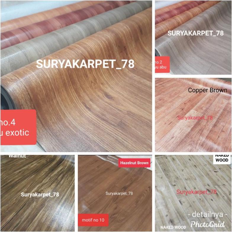 Terbaik Karpet Plastik /Karpet Lantai Vinyl Plastik Tebal Import ( Korea ) Lebar 2M Tebal 0.5Mm