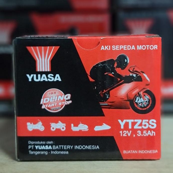 Aki Motor Aki Motor Vario 110, Mio Soul Gt, Beat, Vixion Yuasa Ytz5S Aki Kering Discount
