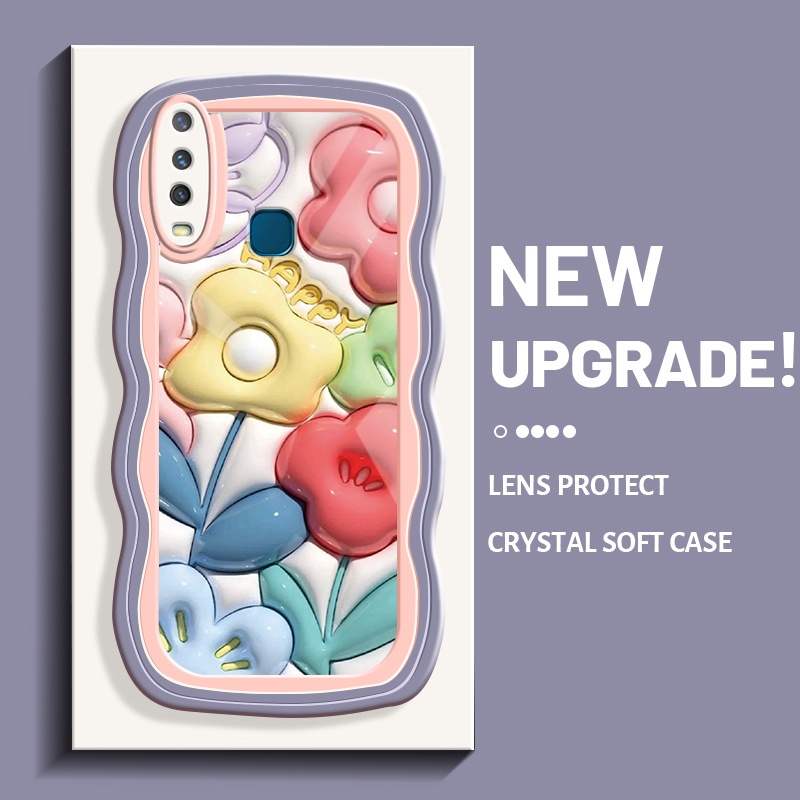 Casing Ponsel untuk VIVO Y12 Y15 Y17 Y12i Y3 Y3s 2020 S1 Case pelindung HP kamera 3D penutup pelindu