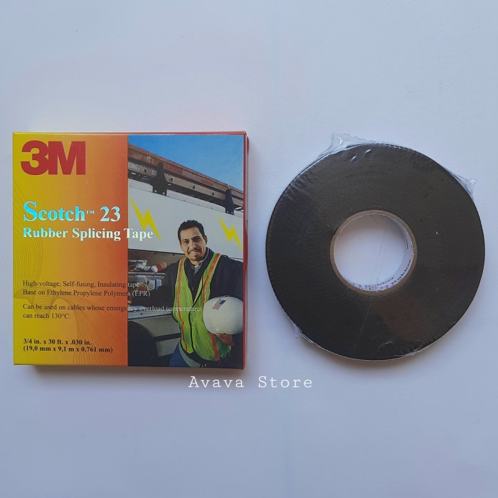

Lakban Karet 3M Rubber Splicing Tape Scotch 23