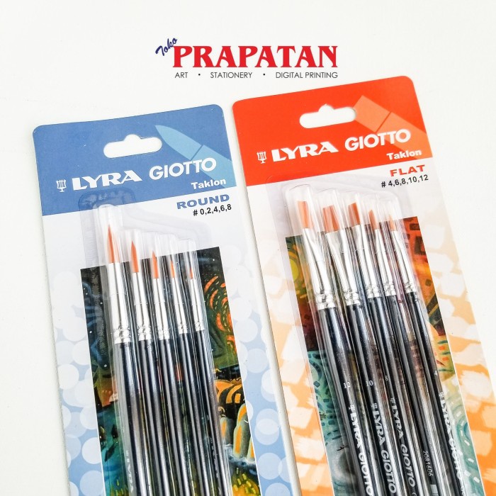 

Terlaris Kuas Lukis Lyra Giotto Set Flat Round 5Pcs / Paint Brush