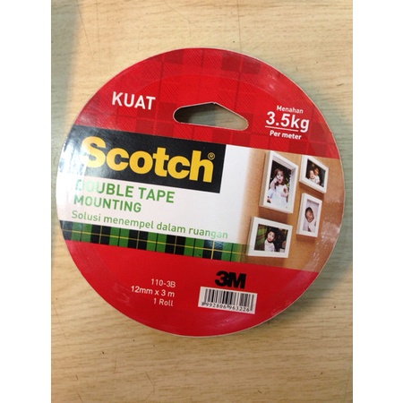 

Terlaris Double Tape 3M Scotch Permanent Mounting Tape 12 Mm X 3 M