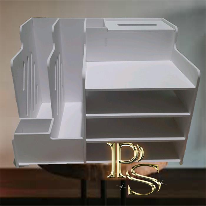 

Rak Buku Kantor Vintage Storage Box File Tempat Tissue Atk Organizer