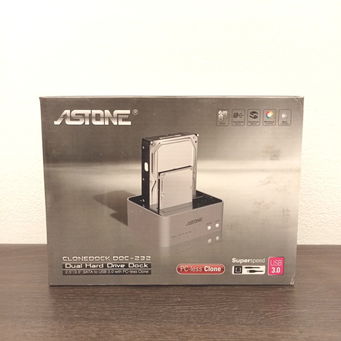 Terlaris New Astone Clonedock Doc-232 Dual Hard Drive Usb 3.0