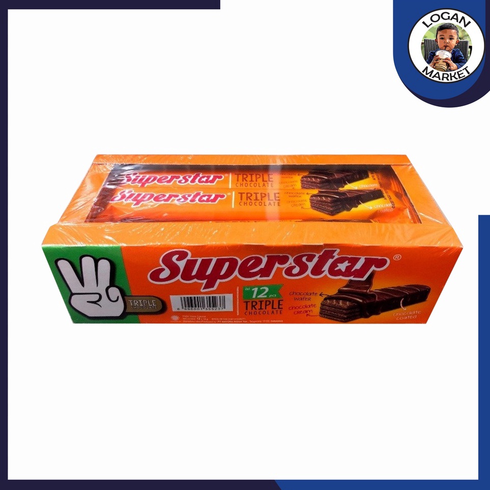 

➽Terkini Z9RLI Superstar Wafer Triple Chocolate Coklat Box Isi 12Pcs 12 Pcs R43 ➠Stock Banyak