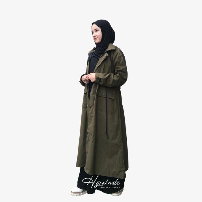 (( BISA COD) JAKET PARKA MUSLIMAH JAKET HIJABER HIJRAHMATE DG HOODIE & SAKU RAHASIA