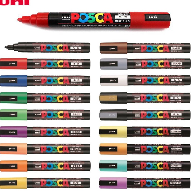 

[KODE PRODUK JAPRU7987] Uni POSCA PC-5M Marker Pen - Medium Tip Part 1