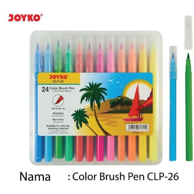 

Terlaris Color Brush Pen Pena Kuas Warna Joyko CLP-26 24 Warna Colour SALE