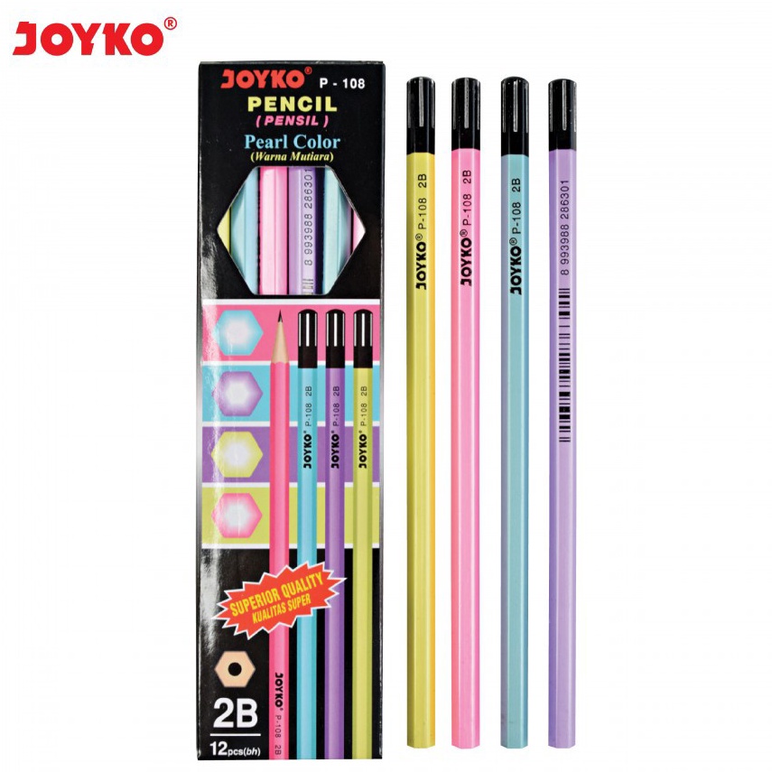 

[KODE PRODUK 6ZIZJ7388] Pensil 2B Joyko P-108 - Lusinan