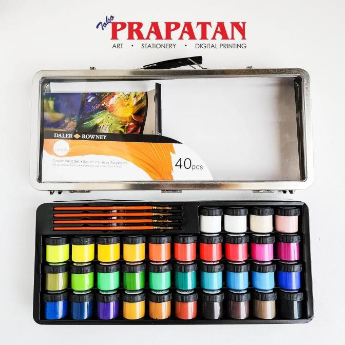 

Daler-Rowney Simply Acrylic Paint Set 40pcs | Cat Akrilik set