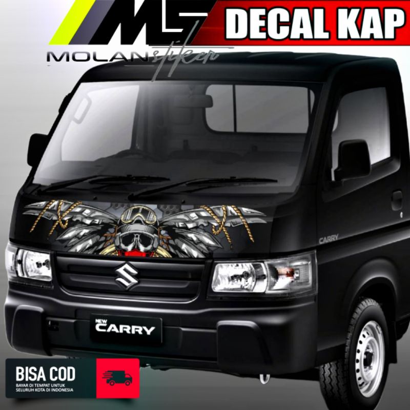 Decal Sticker Striping Variasi Kabin Depan New Carry Pickup Decal Kap Kabin Depan New Suzuki Carry P