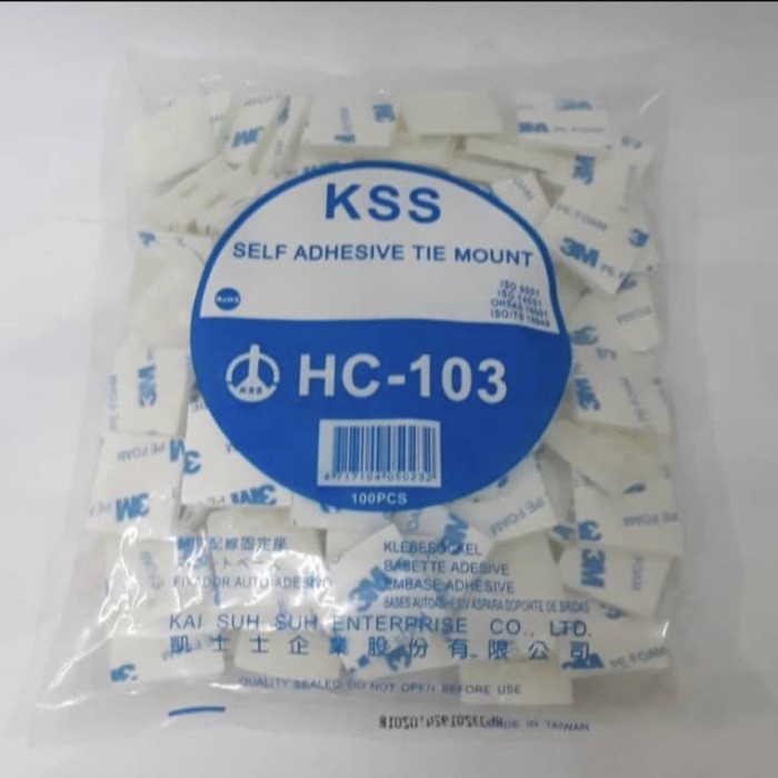 

KSS Tie Mount HC-103 / KSS Self Adhesive Tie Mount HC103 / Tie Mount