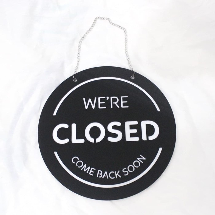 

Terlaris Rak Acrylic Signage - Open Closed