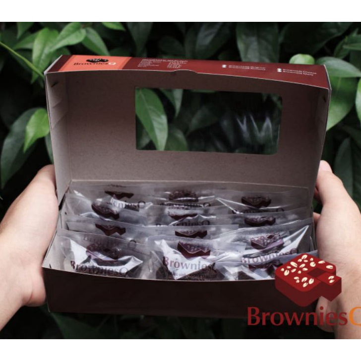 

[KODE PRODUK 9LKLL6877] Brownies Panggang Fudgy Dark Coklat Brownies Q Mini Murah