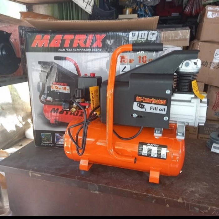 Mesin Kompresor Angin Listrik Matrix 10 Liter 3/4HP / Kompresor 10L