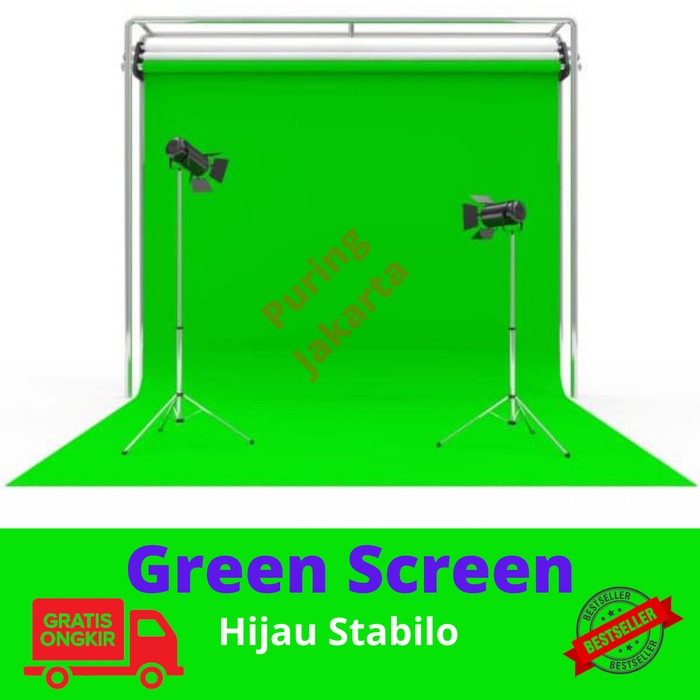 Terlaris 3 Meter Green Screen Hijau Stabilo,100 Gsm Kain Furing,Kain Spunbond - Hj Stabilo 100G, P