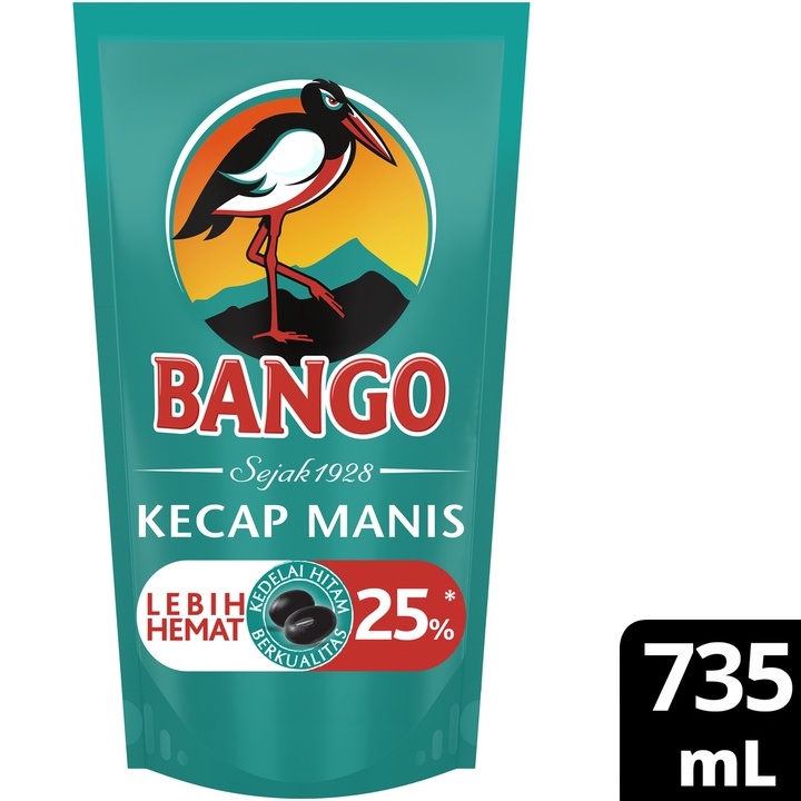 

Promo.. BANGO Kecap Manis Soy Sauce Refill Terbuat dari 4 bahan alami berkualitas 735 ML 6WC