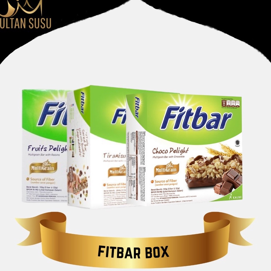 

[KODE PRODUK RKEAM7057] Fitbar Cemilan Multi Grain Instan Untuk Diet 1 box isi 5pcs x 22 gram/sultansusu