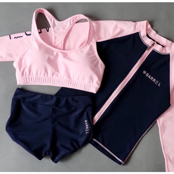 Baju Renang Korea Bikini Set Rere Barrel Swimwear Bralette Murah Bra