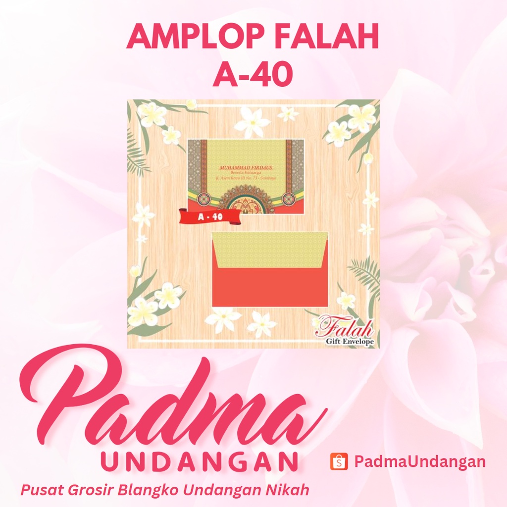 

Amplop Falah A-40 | PadmaUndangan
