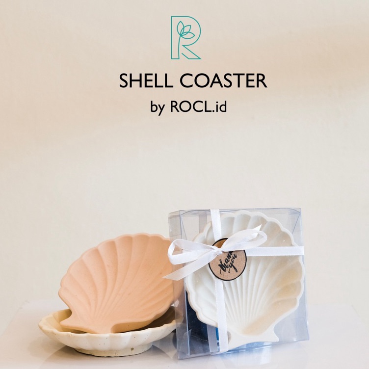 [KODE PRODUK YZNNL6966] [PROMO TERMURAH] Shell Coaster / Coaster Kerang Aesthetic / Tatakan Perhiasa