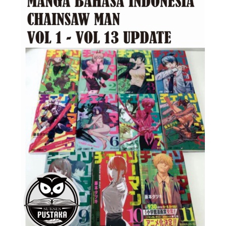 [KODE PRODUK NRWQQ10069] [INDONESIA] BUKU KOMIK CHAINSAW MAN FULL 14 VOLUME UPDATE PLUS STIKER - CHA