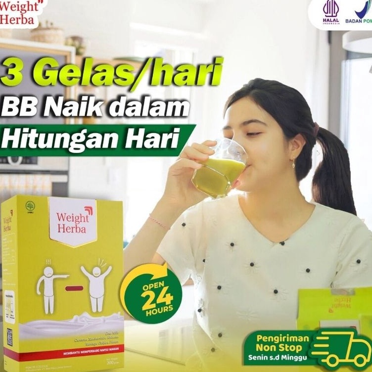 

[KODE PRODUK LV7WF8260] Weight Herba - 100% Original Susu Weight Herba Susu Penggemuk Penambah Berat Badan & Nafsu Makan Tingkatkan Kalori Kualitas Tinggi & Menambah Protein Terbaik Isi 200gr