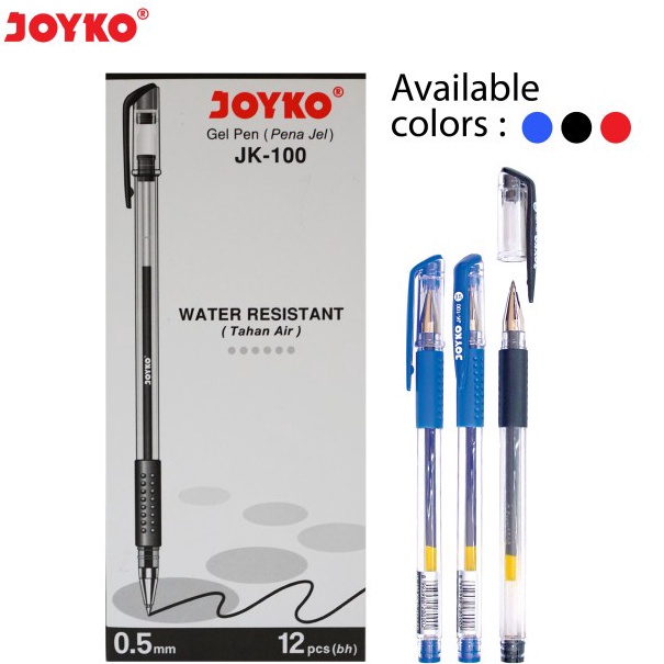 

[KODE PRODUK TZA7S3779] [ LUSIN ] Pulpen Gel / Gel Pen Joyko JK 100 / JK 100 NT