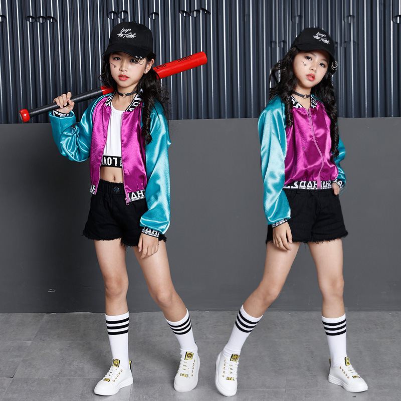 Children's Costume New Sequined Jazz Dance Hiphop Sets Girls Children Dance Performance Costume Tide