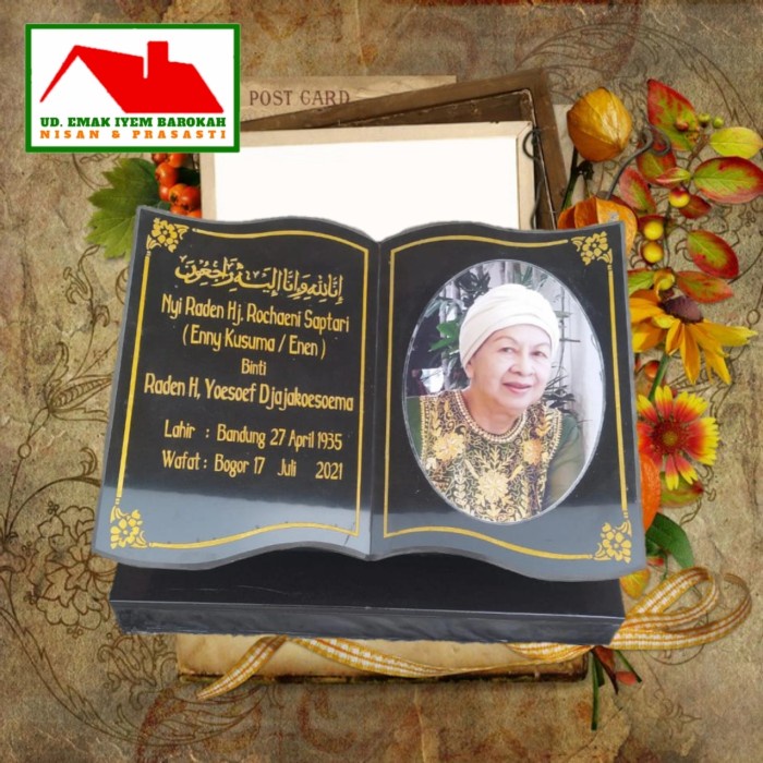 Batu Nisan Model Buku+Photo