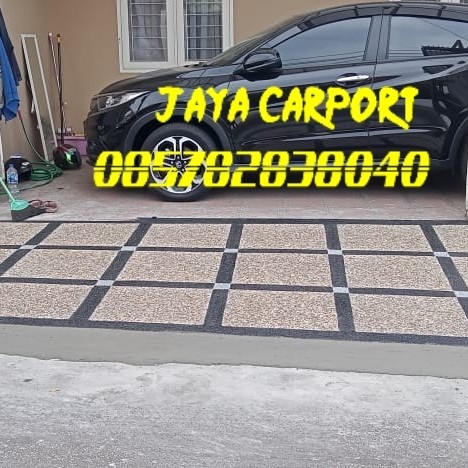 Batu Koral Sikat Lantai Garasi Carport