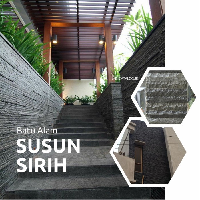Batu alam Susun sirih Andesit