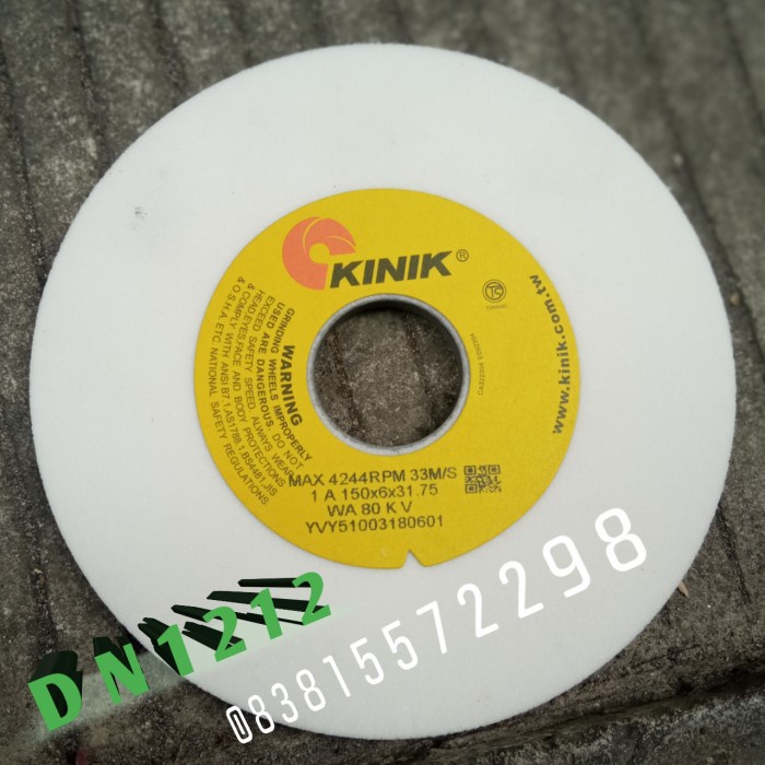 KINIK Batu gerinda 6 inch 150x6x31.75 WA 120 KV Batu gerinda bulat 6"