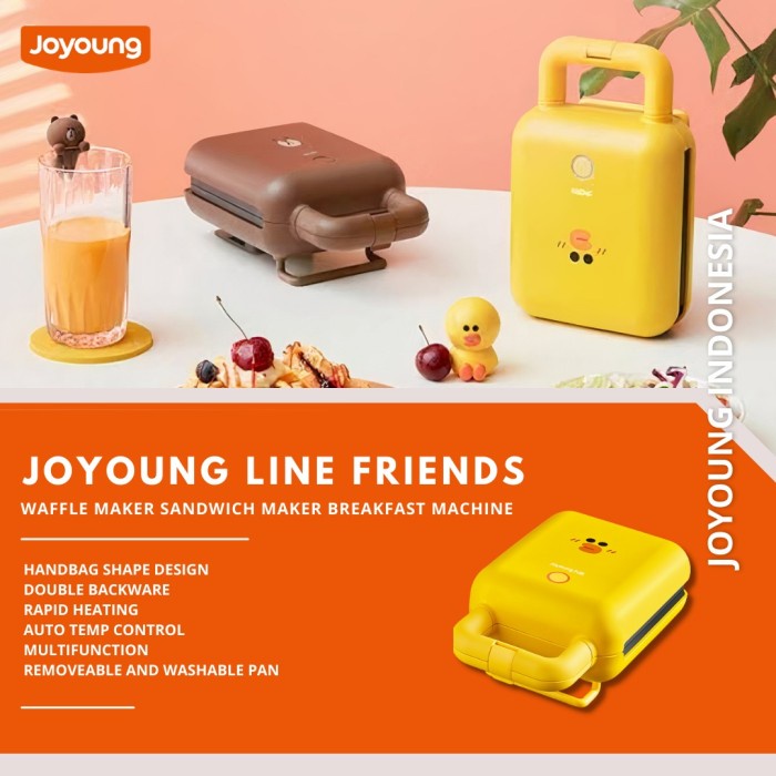 Best Seller Joyoung Line Friends Waffle Maker Sandwich Maker Brown And Sally