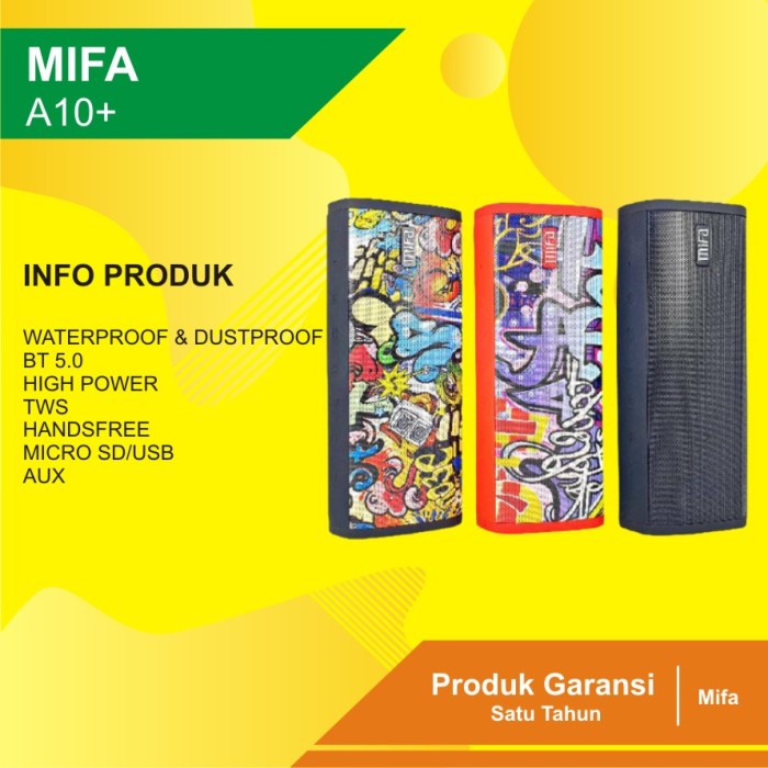 Mifa A10 PLUS Speaker Bluetooth Portable 20W IPX7 waterproof TWS A10+